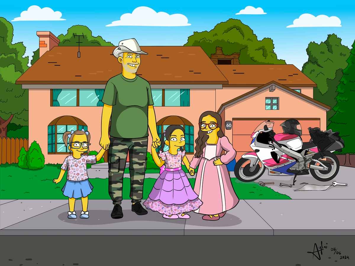 Simpsonovi dům rodinka s dětmi